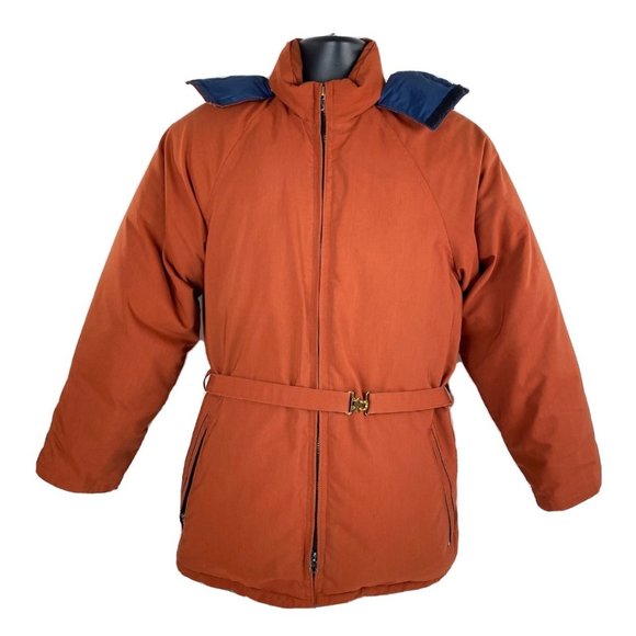 Vintage Frostline Kit Goose Down Coat Parka Jacket Orange Mens Size Medium - Picture 1 of 12